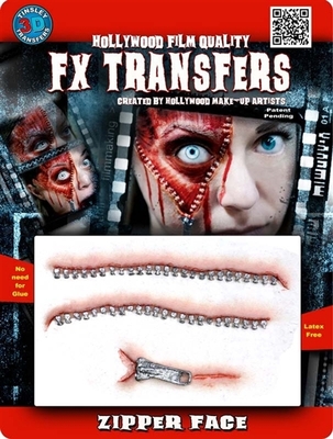 Zipper Face 3D FX Transfers